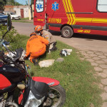 Motociclista fica ferido em colisão com carro no bairro Cristo, em Corumbá