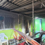 Incêndio em veículo atinge garagem de residência no bairro Aeroporto