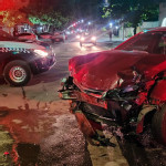 Colisão entre veículos deixa três feridos no bairro Popular Nova, em Corumbá