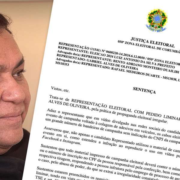 “Pardal” é condenado a pagar 5 salários mínimos para Dr. Gabriel em Corumbá, por litigância de má-fé