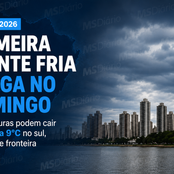 Frente fria avança sobre MS e pode levar termômetros a 4°C na próxima semana