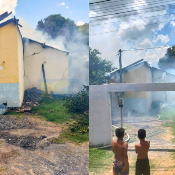 Incêndio destrói casa no bairro Aeroporto, em Corumbá