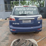 PM recupera fios elétricos furtados e prende suspeito em Corumbá