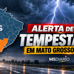 Mato Grosso do Sul entra na rota de tempestades com risco de granizo e ventos de até 100 km/h